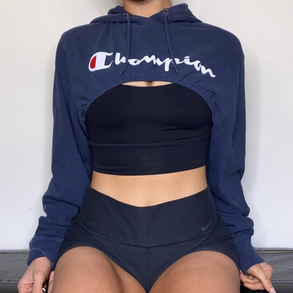Champion Tops - CHAMPION Super Crop Hoodie